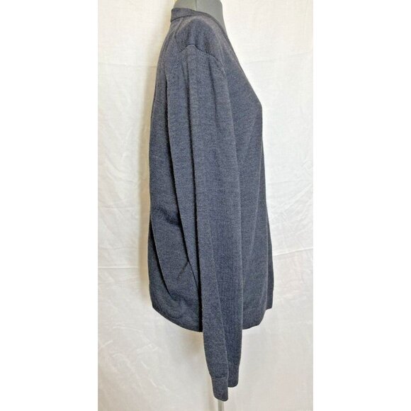 Nordstrom Xl Extra Fine Merino Wool V-Neck Sweater Gray - Picture 5 of 12